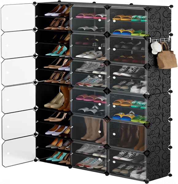 Plastic shoe rack
